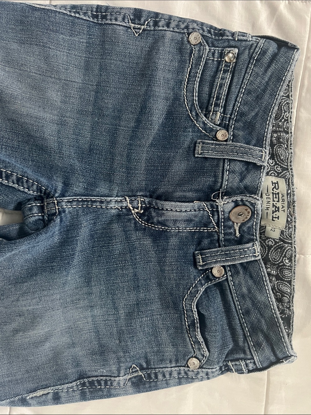 Ariat Girl’s Medium Blue Bootcut Jeans - Picture 3 of 5